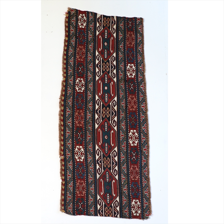 シャーサバンスマックキリム・フラッグメント120×45cm シャーサバン族の細かな織り/草木染め
