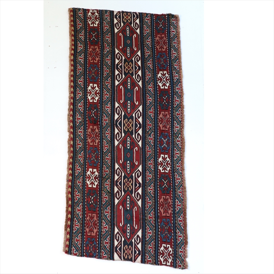 シャーサバンスマックキリム・フラッグメント120×49cm シャーサバン族の細かな織り/草木染め