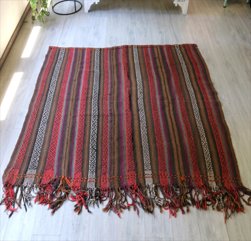 オールドキリム・シールト　ジャジム織りのカバー170×177cm