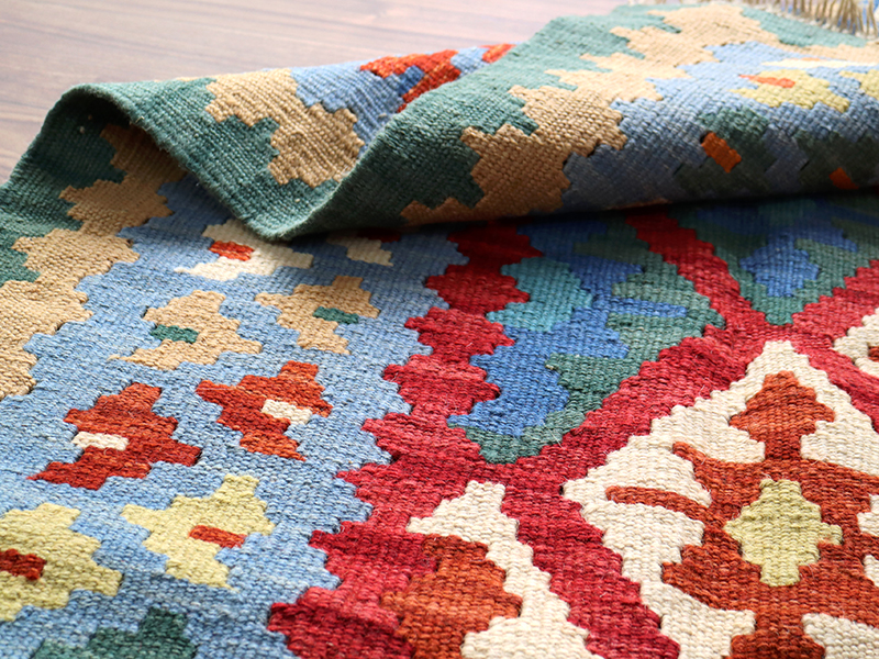 イラン手織りキリム カシュカイキリム127×81cm アクセントラグサイズ