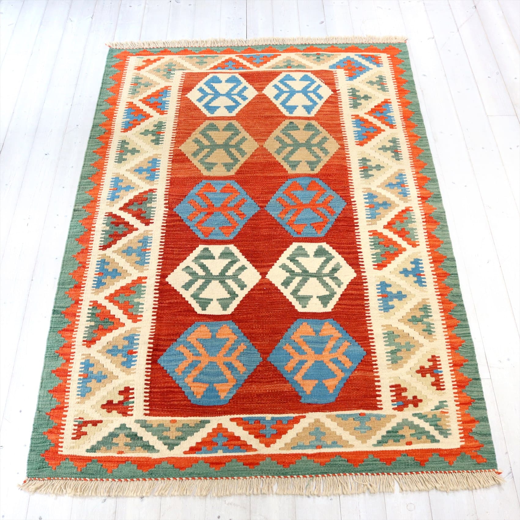 イラン手織りキリム カシュカイキリム179×122cm センターラグサイズ