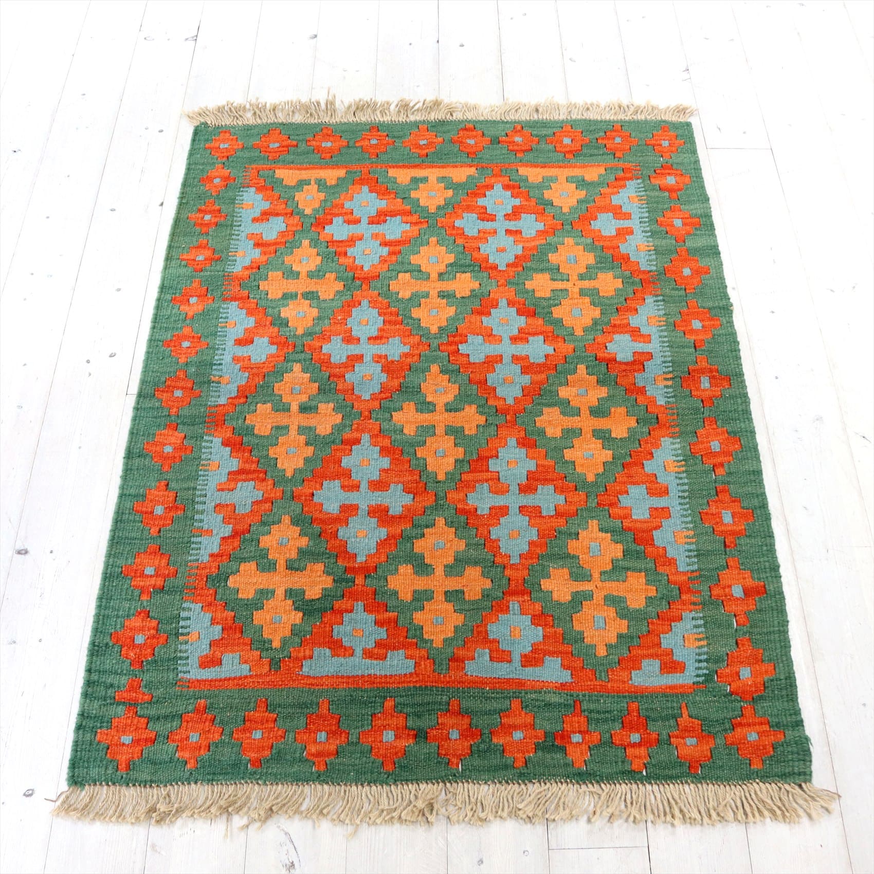 イラン手織りキリム カシュカイキリム114×85cm アクセントラグサイズ