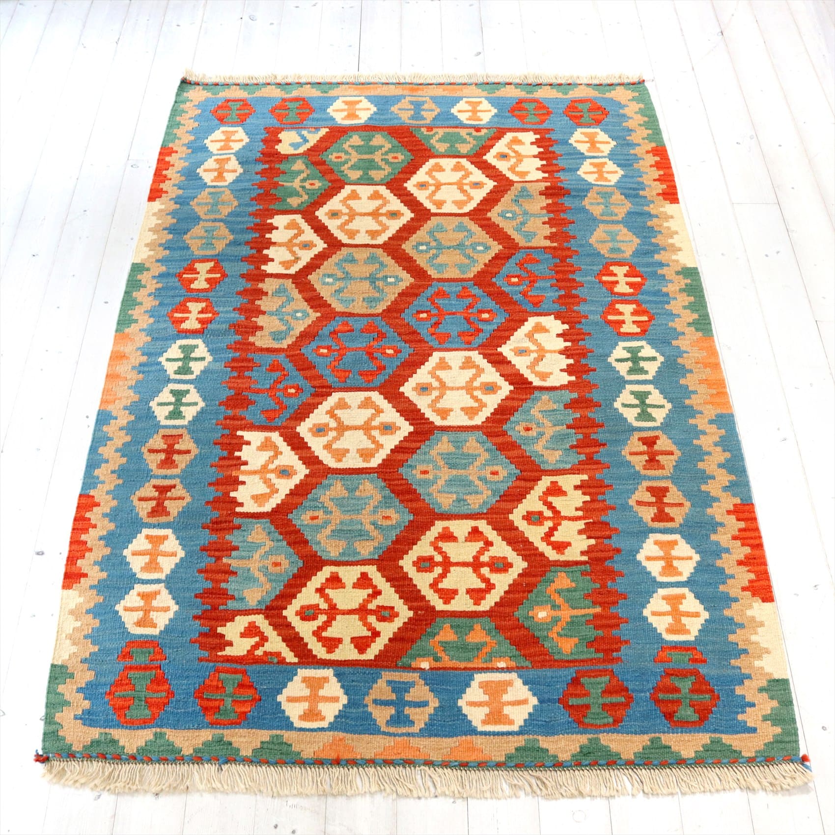 イラン手織りキリム カシュカイキリム181×125cm センターラグサイズ