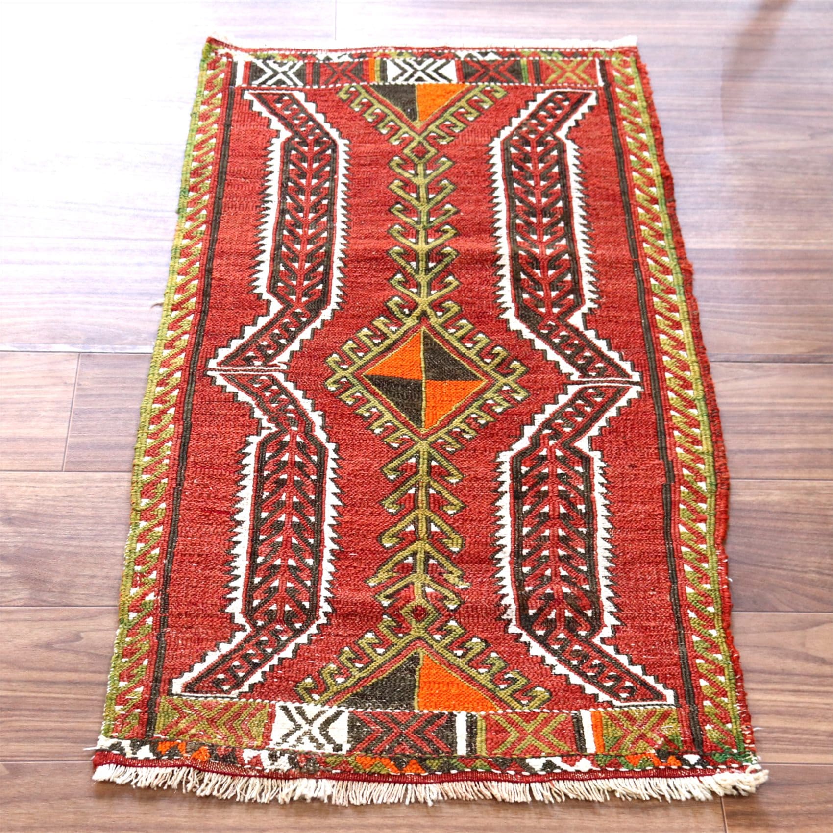 スマック織りのヤストゥクキリム 98×54cm コンヤ地方　ゲルベリ