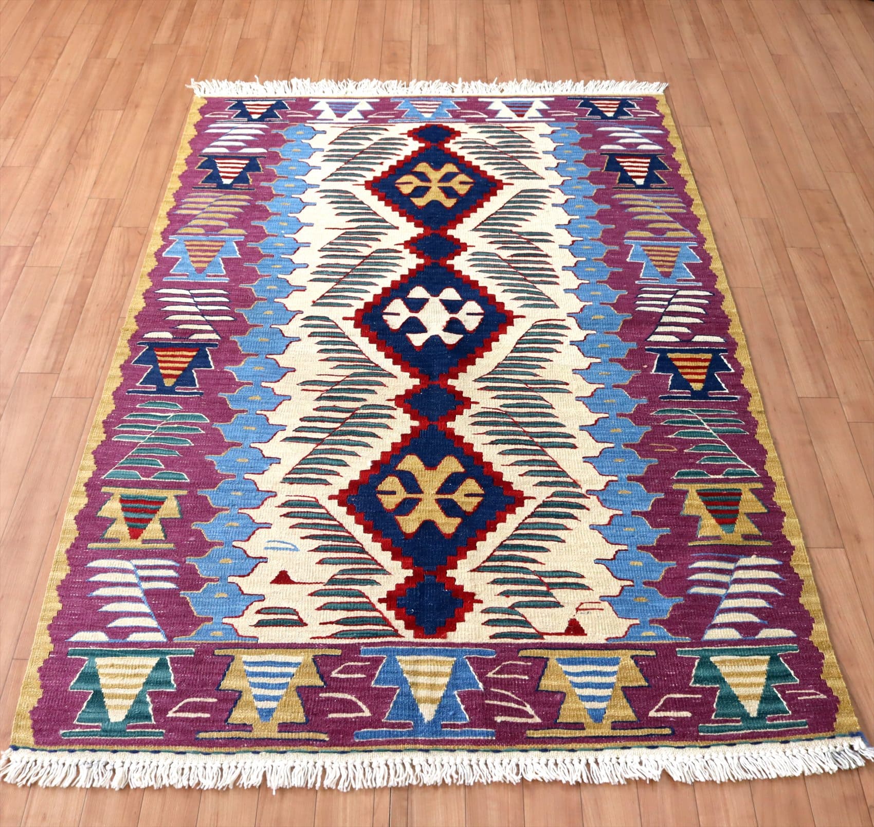 トルコの手織りキリム ウシャク171×116cm サンドゥック