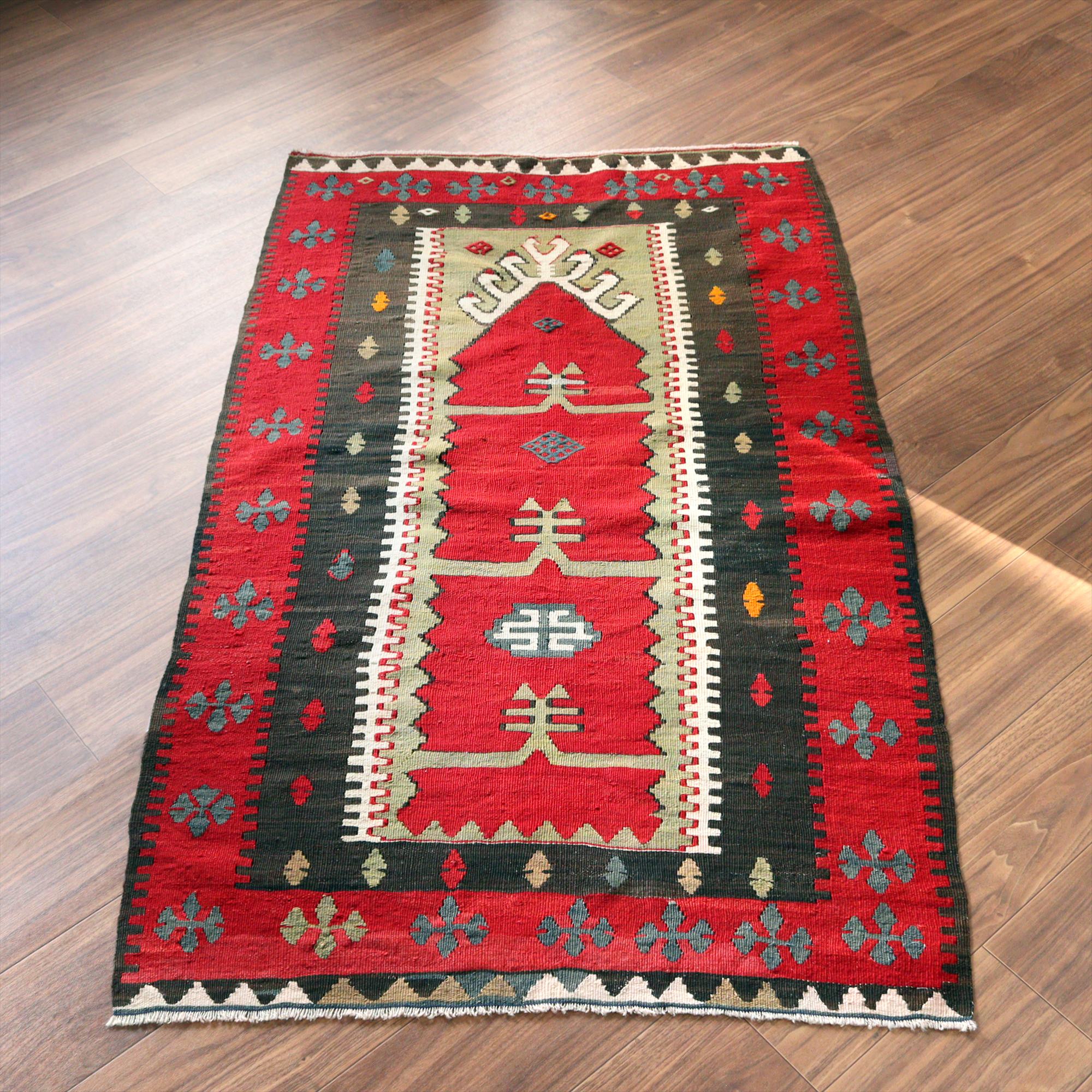 オールドキリム ヂハンベイ149×88cm ミフラープと雄羊の角