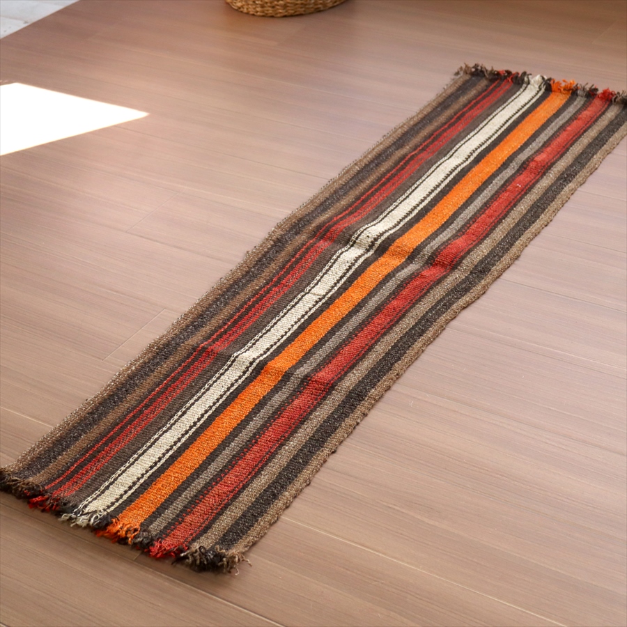 オールドキリム カルス 136×40cm ストライプのフラグメント