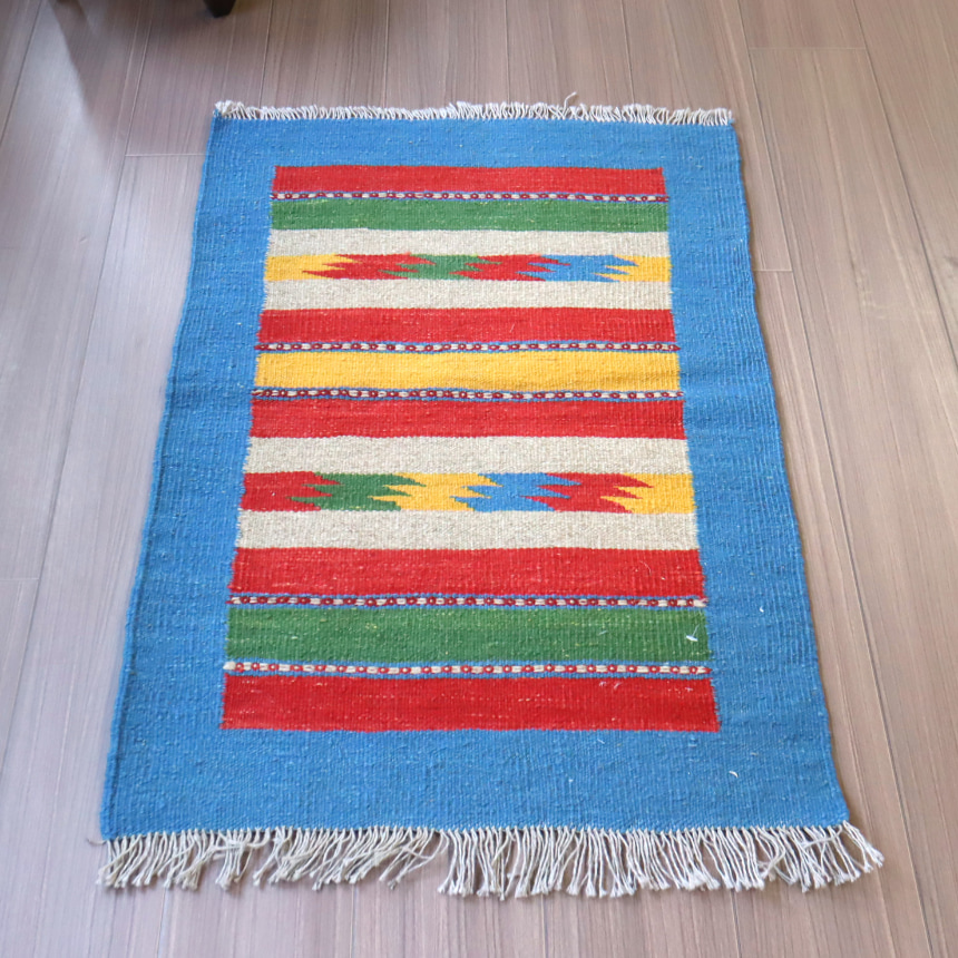シラーズキリム　カシュカイ族の手織りラグ92×62cm 玄関マットサイズ