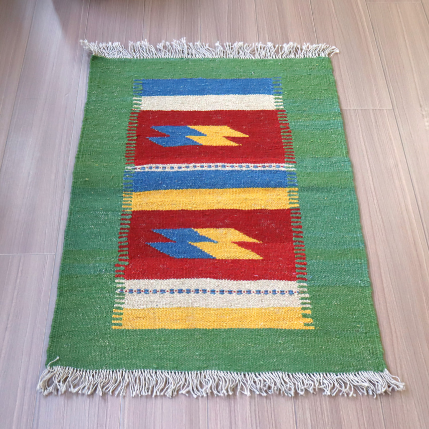 シラーズキリム　カシュカイ族の手織りラグ84×60cm 玄関マットサイズ