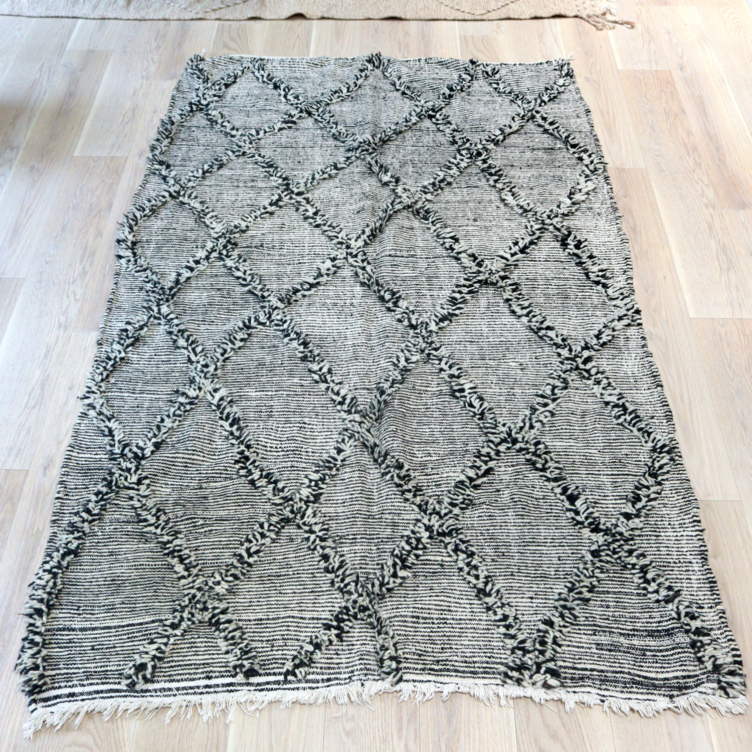 【15%OFF】モロッコキリム ザナフィ230×143cm モノトーンカラー