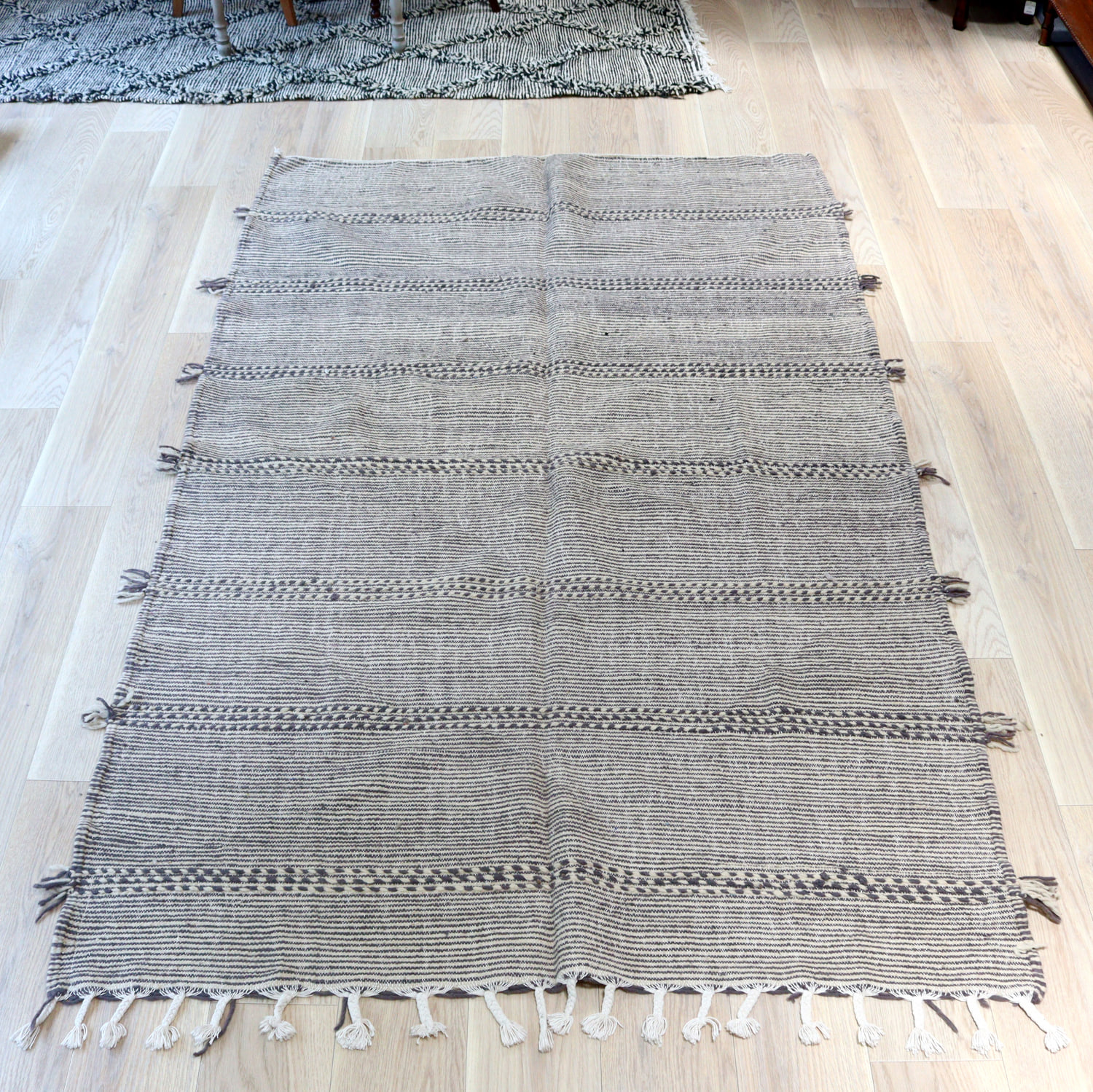 【15%OFF】モロッコキリム ザナフィ236×144cm ネイビー
