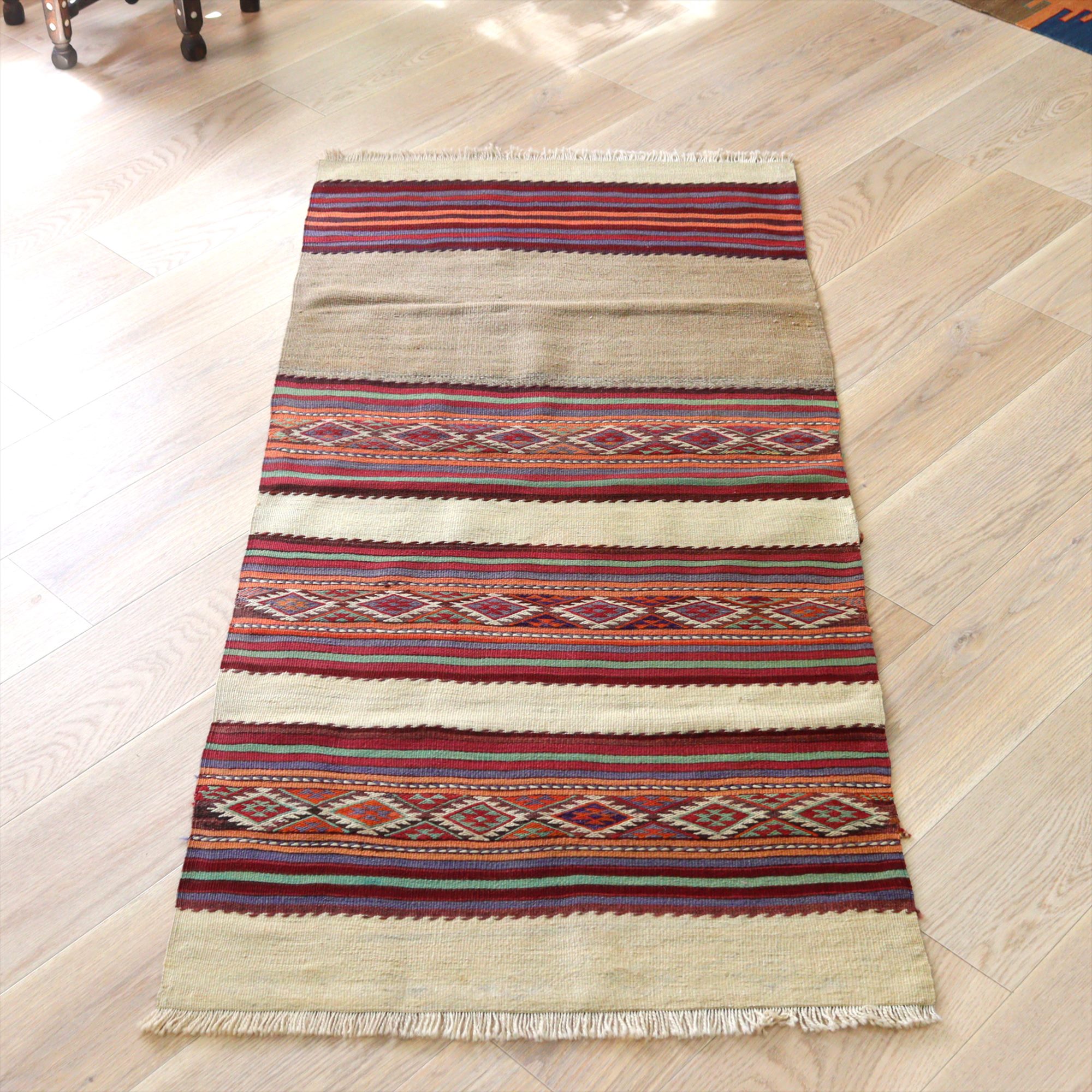 【15%OFF】オールドキリム コンヤ164×76cm 収納袋チュアルのキリム