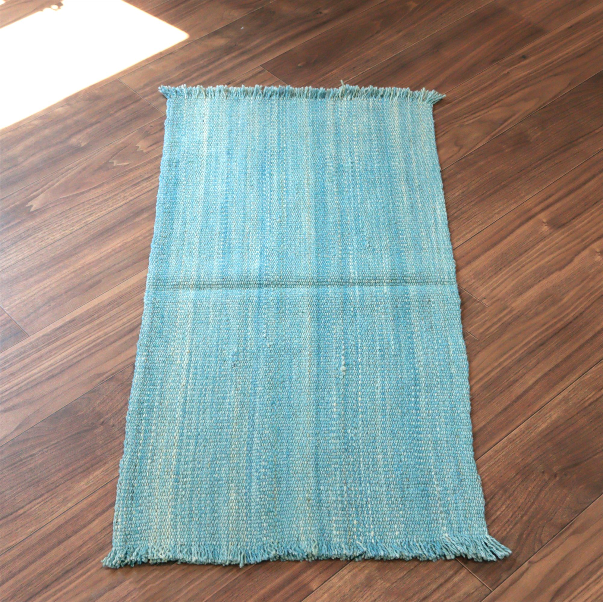 トルコの手織りキリム カルス98×50cm ブルーグラデーション