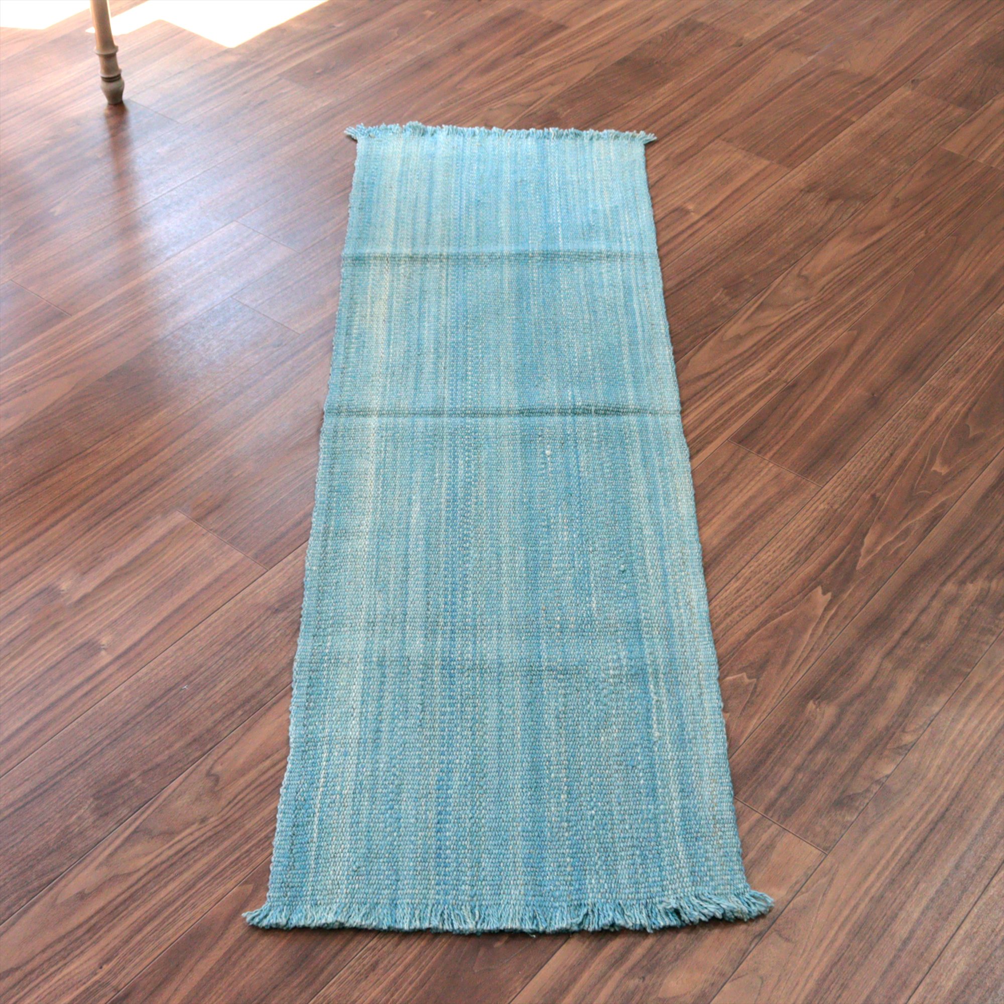 トルコの手織りキリム カルス157×49cm ブルーグラデーション