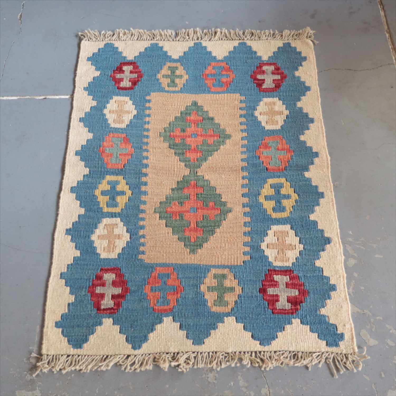 シラーズ キリム 遊牧民の手織りラグ 87×62cm カシュカイ族