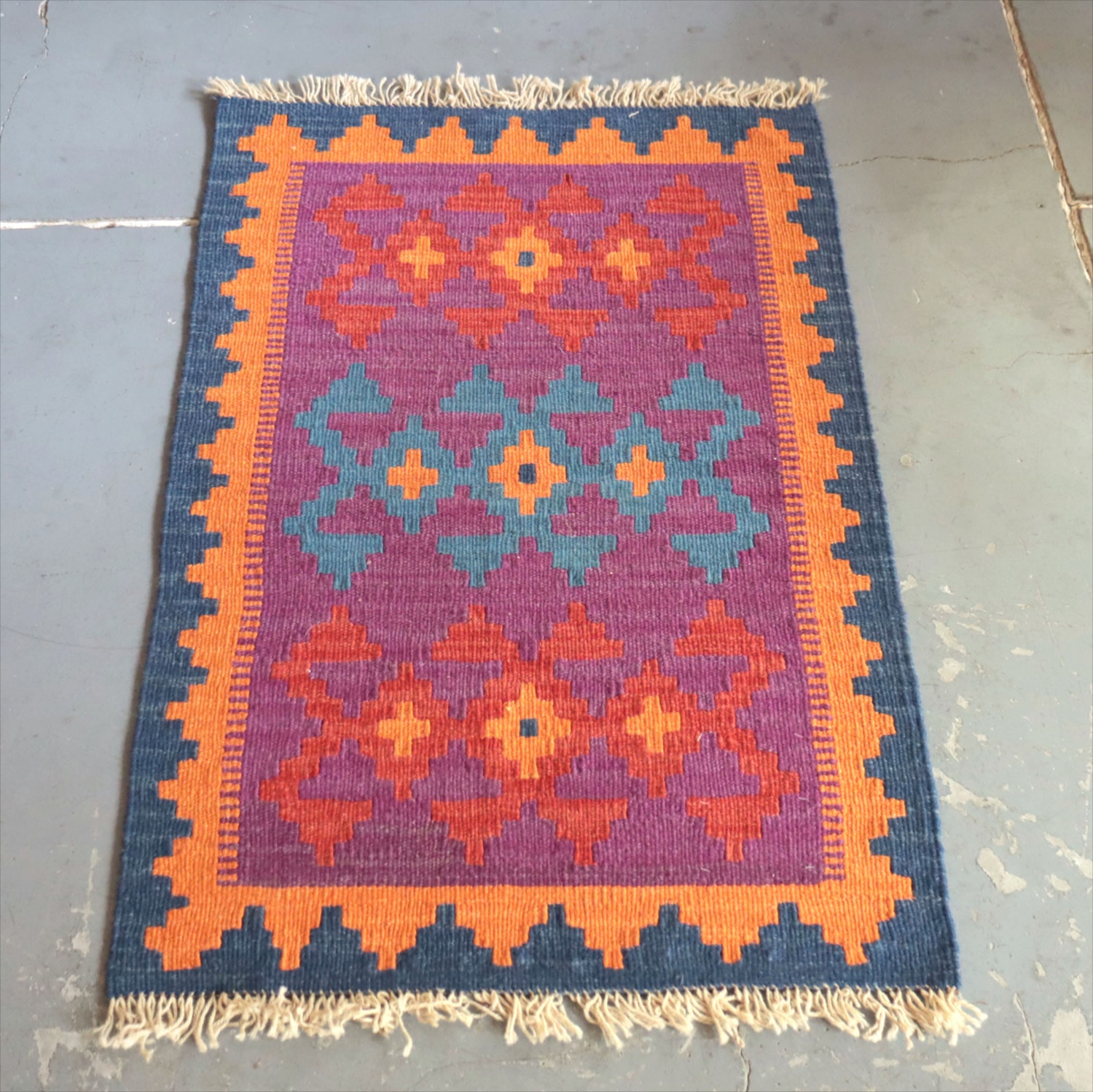 シラーズ キリム 遊牧民の手織りラグ 89×60cm カシュカイ族