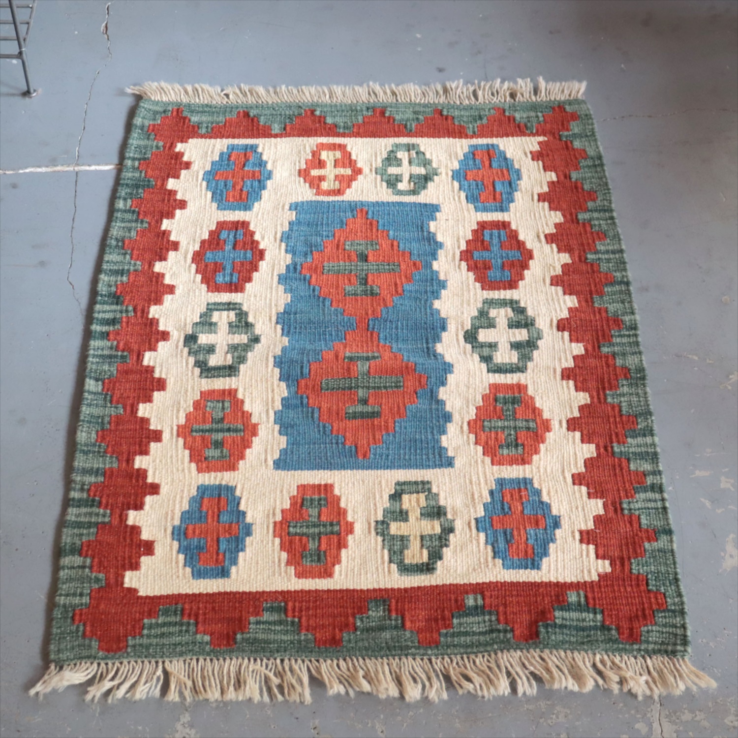 シラーズ キリム 遊牧民の手織りラグ 87×67cm カシュカイ族