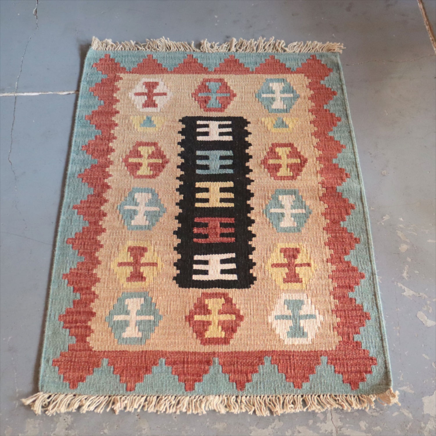 シラーズ キリム 遊牧民の手織りラグ 92×64cm カシュカイ族