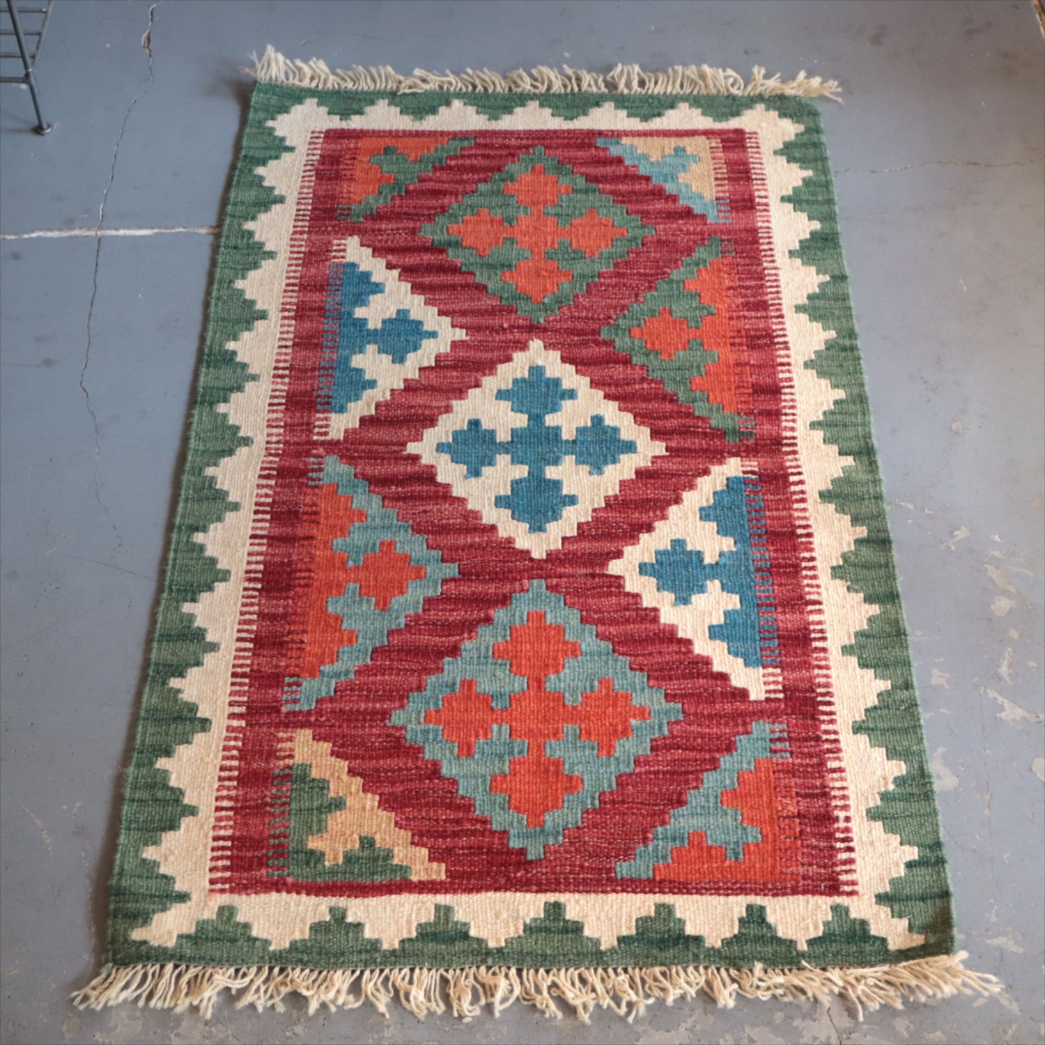 シラーズ キリム 遊牧民の手織りラグ 101×64cm カシュカイ族