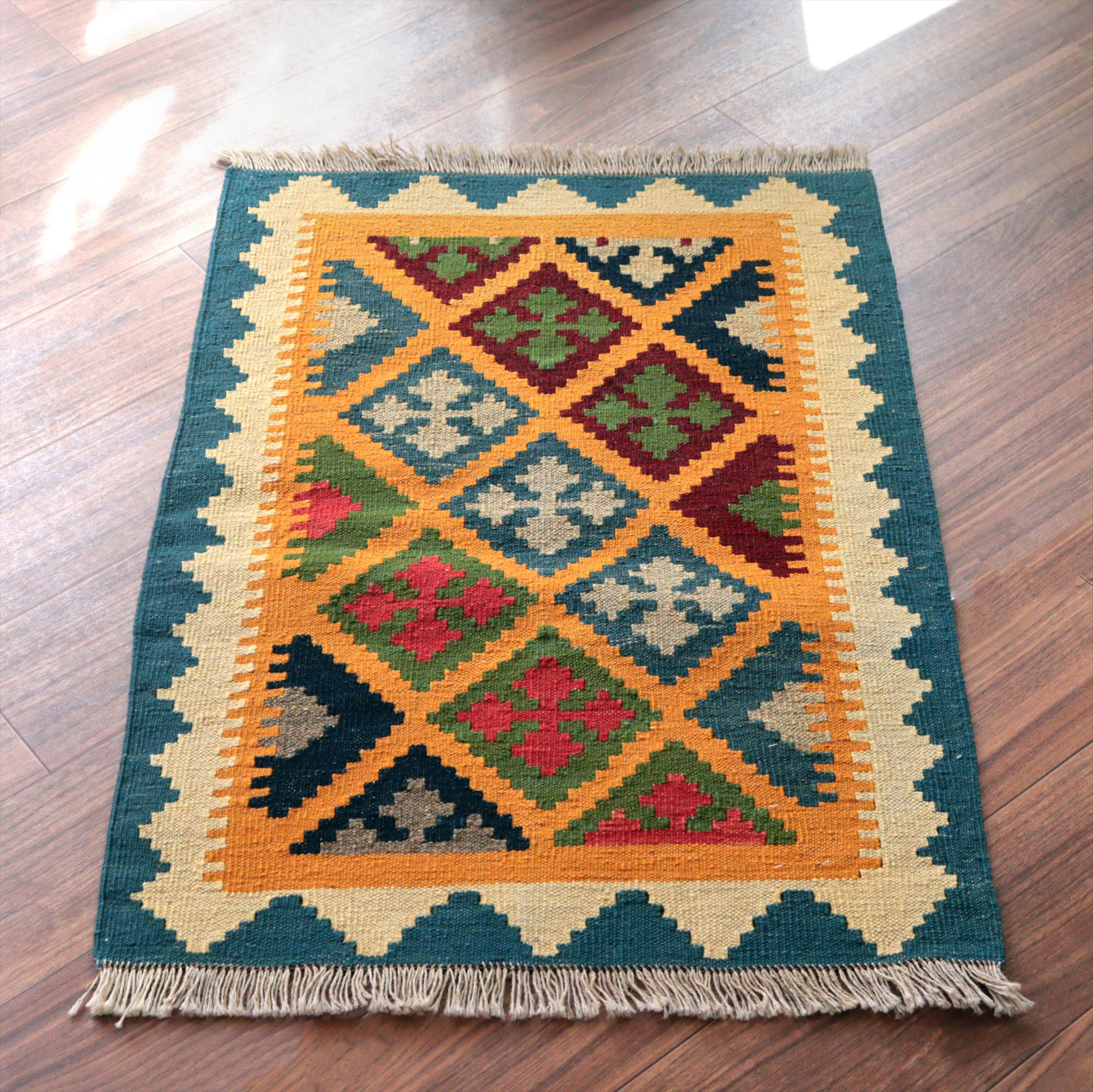 カシュカイキリム シラーズ産87×63cm イランの手織りラグ