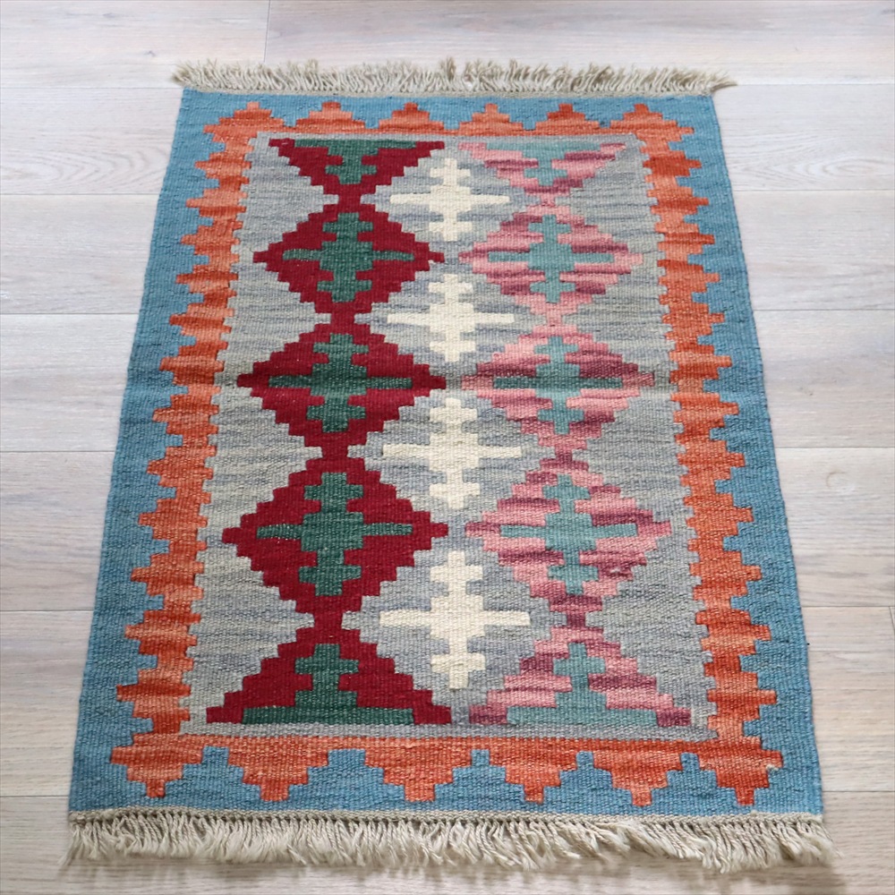 シラーズキリム　カシュカイ族の手織りラグ93×64cm 玄関マットサイズ