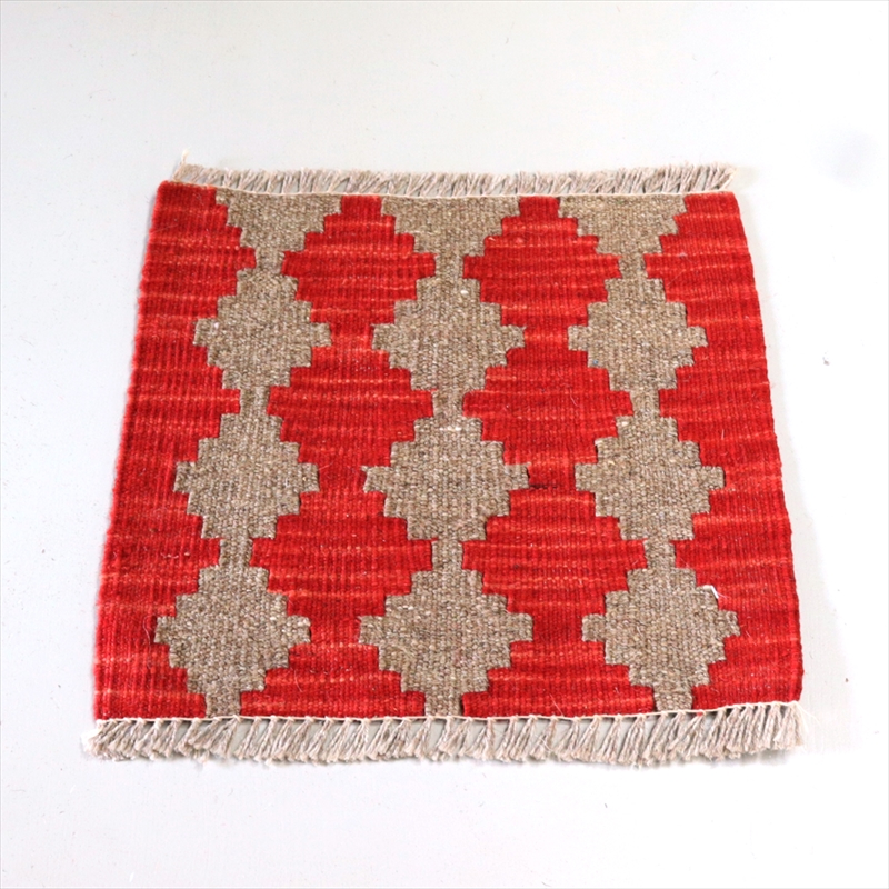 手織りキリム ミニキリム　イラン製　27×27cm