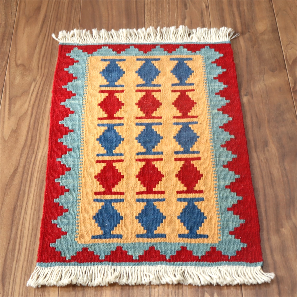 シラーズ カシュカイ族の手織りキリム58×39cm ダスタファリン