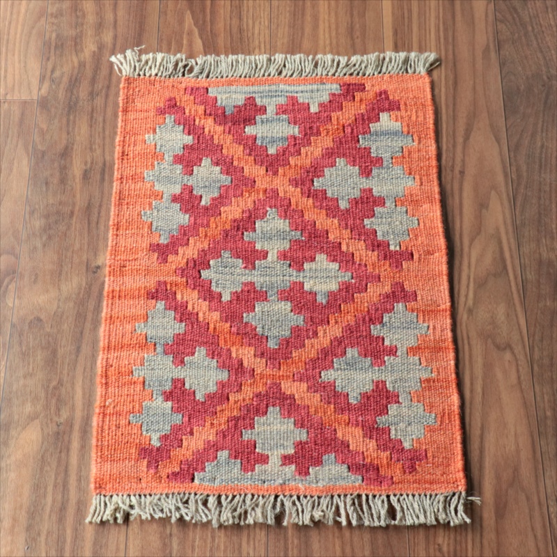 手織りキリム イラン南部シラーズ57×43cm ウール100% 一点もの