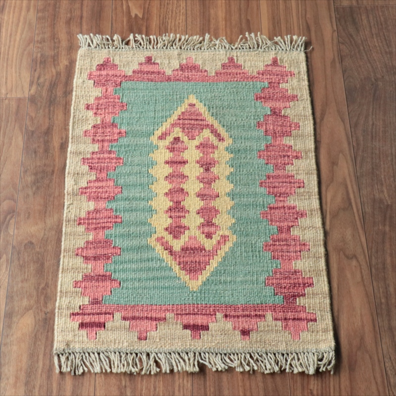 手織りキリム イラン南部シラーズ64×45cm ウール100% 一点もの