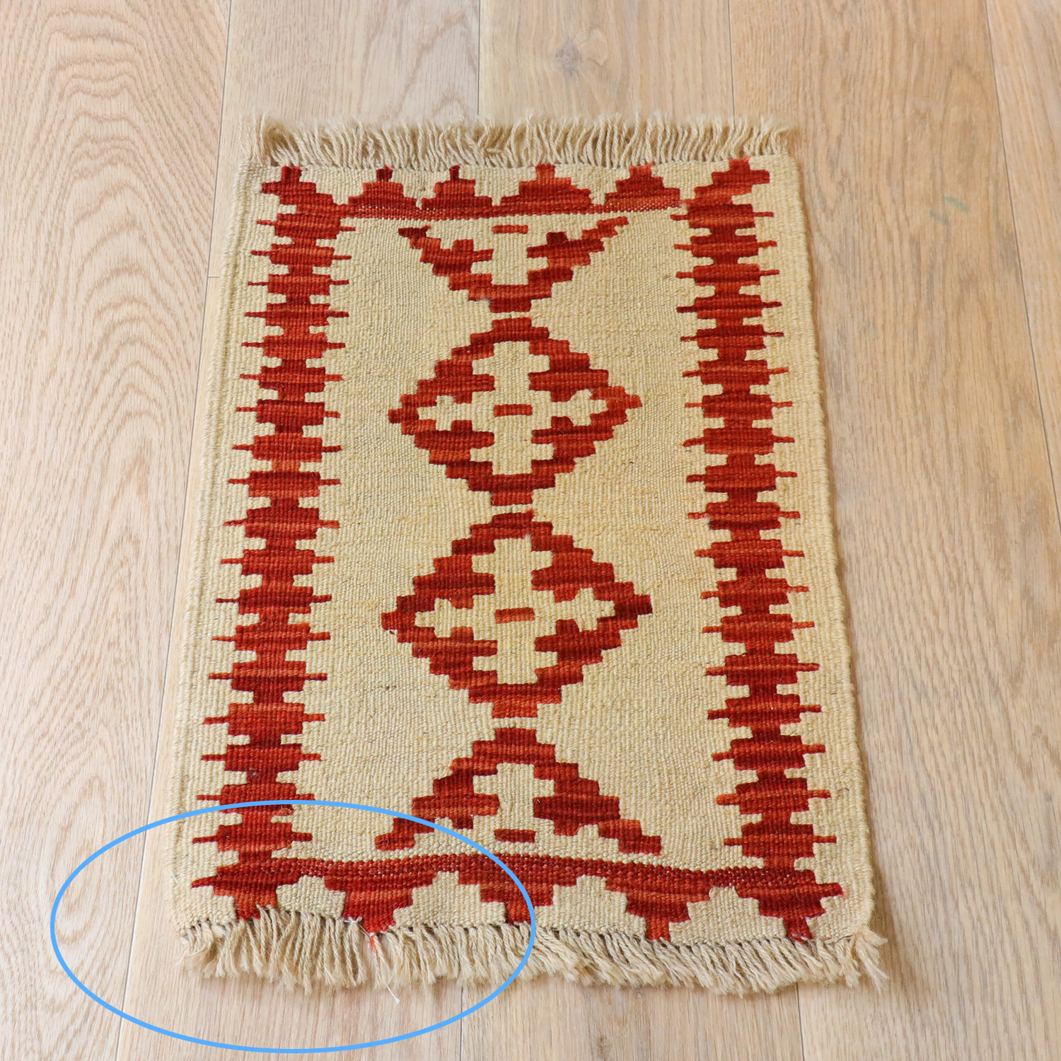 手織りキリム イラン南部シラーズOUTLET　難あり58×41cm