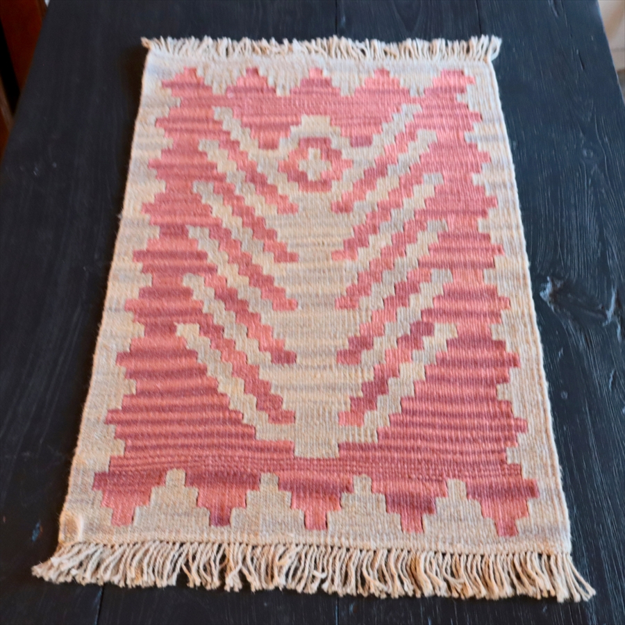 手織りキリム イラン南部シラーズ69×45cm ウール100% 一点もの 生命の木