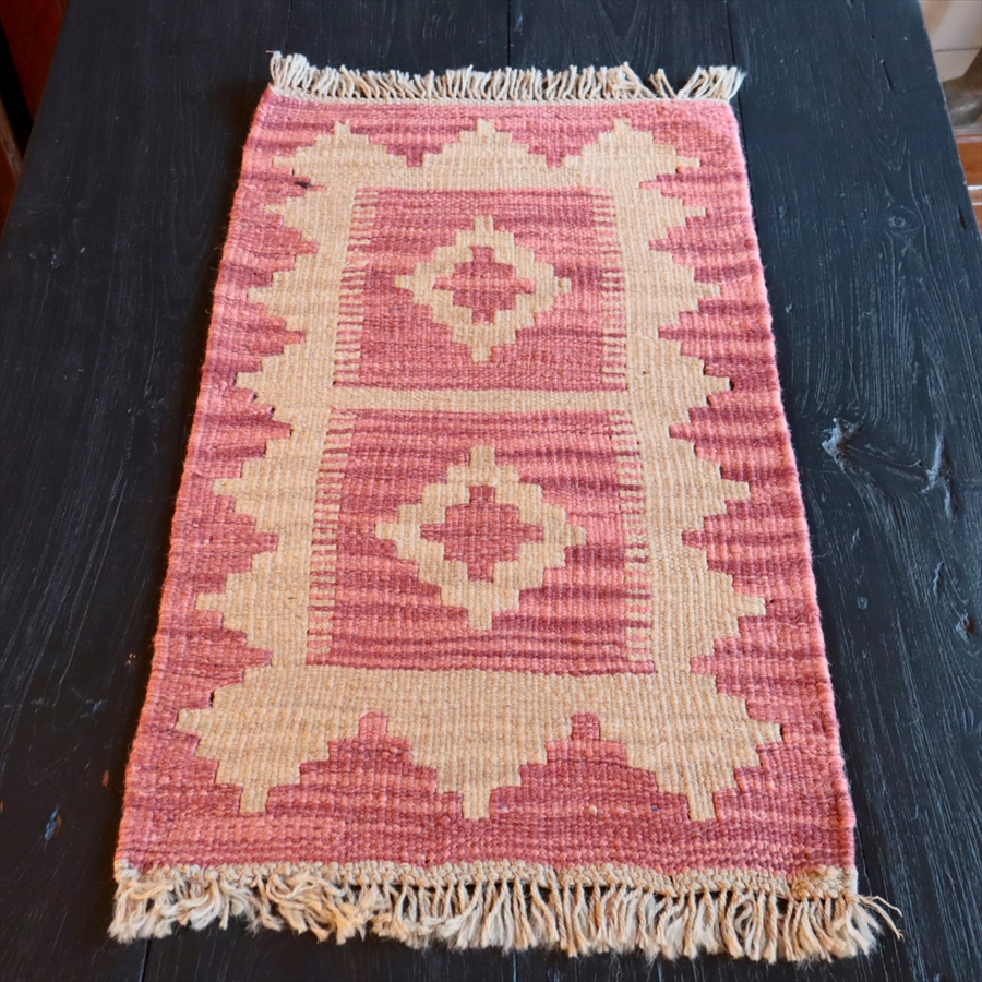 手織りキリム イラン南部シラーズ69×41cm ウール100% 一点もの