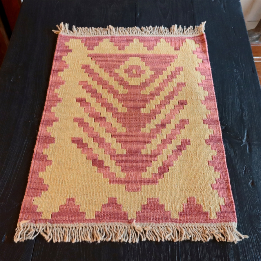 手織りキリム イラン南部シラーズ63×45cm ウール100% 一点もの 生命の木
