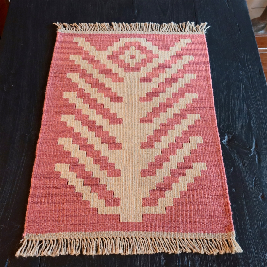 手織りキリム イラン南部シラーズ63×44cm ウール100% 一点もの 生命の木