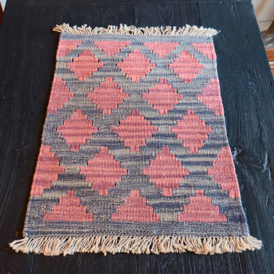 手織りキリム イラン南部シラーズ60×43cm ウール100% 一点もの