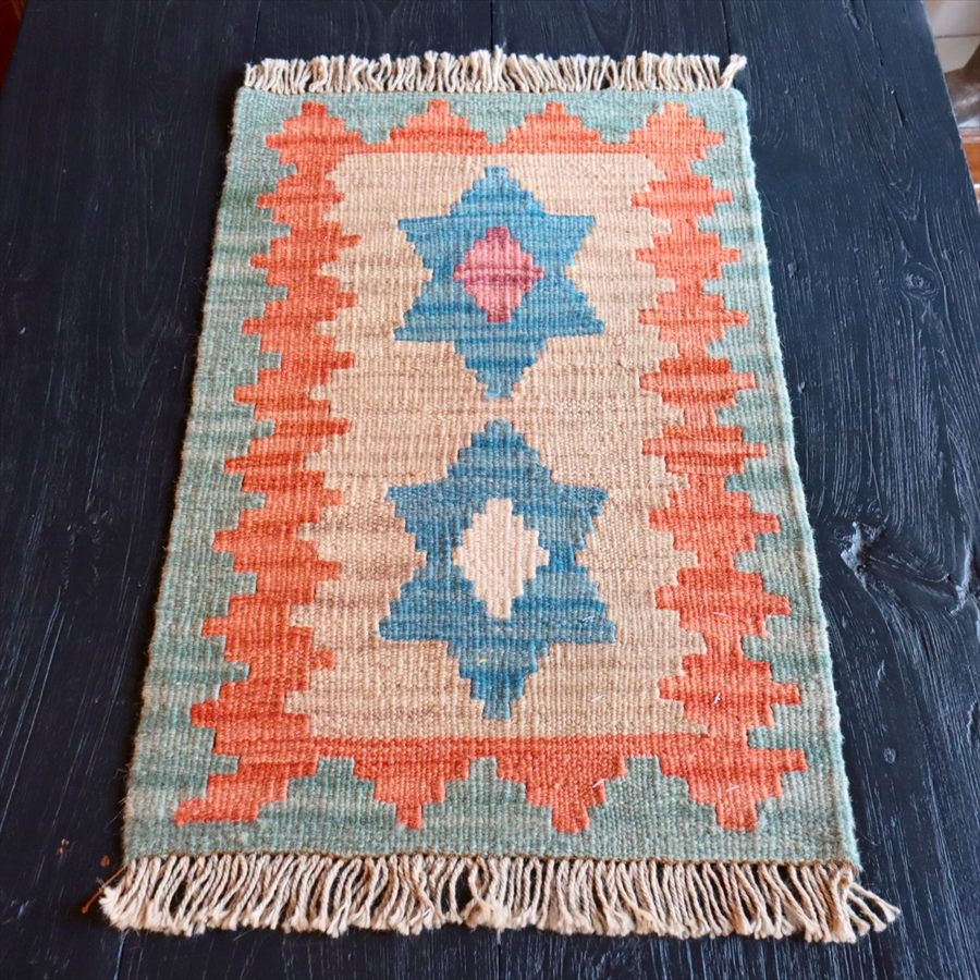 手織りキリム イラン南部シラーズ60×40cm ウール100% 一点もの