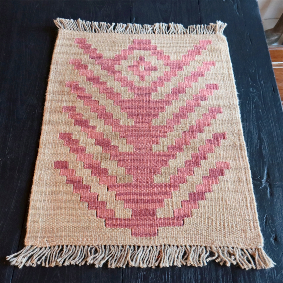 手織りキリム イラン南部シラーズ60×45cm ウール100% 一点もの 生命の木
