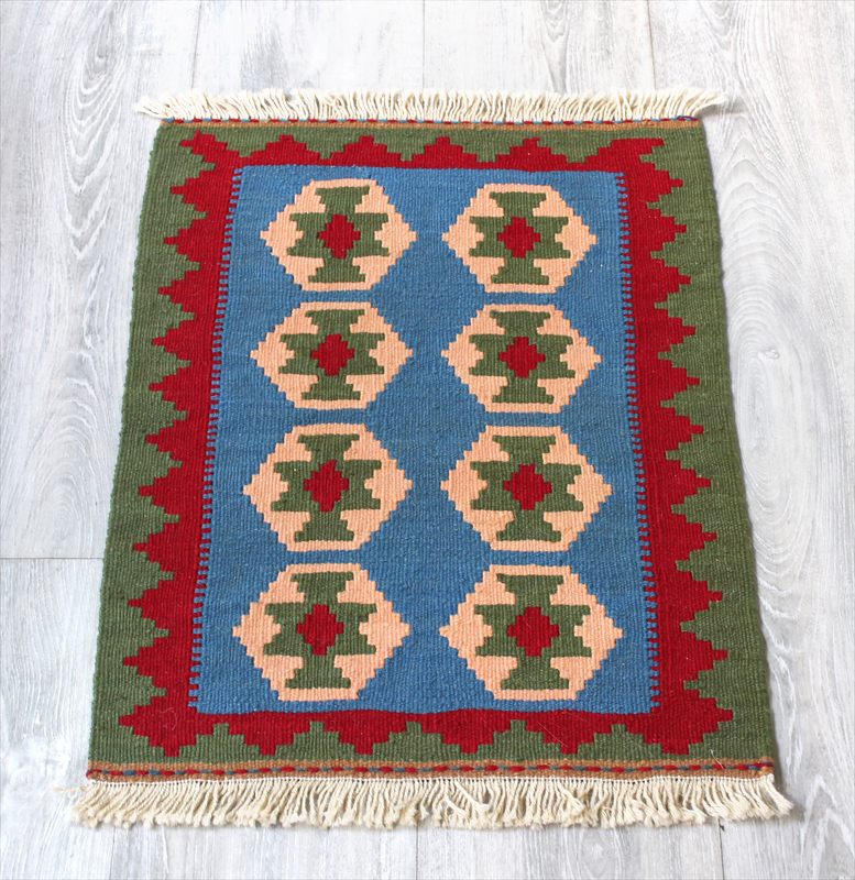 シラーズ・カシュカイ族の手織りキリム ミニサイズ59×43cm ダスタファリン