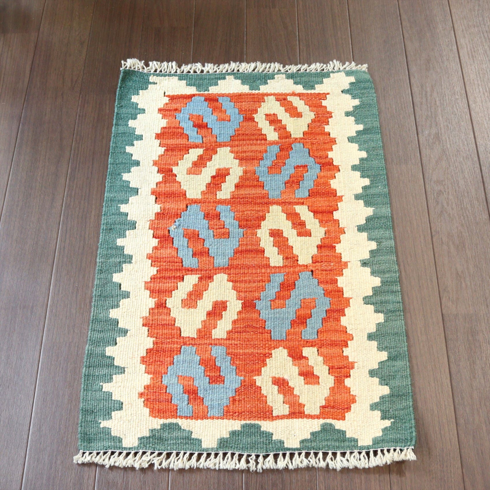 手織りキリム　ウール100%66×42cm イラン南部カシュカイ族