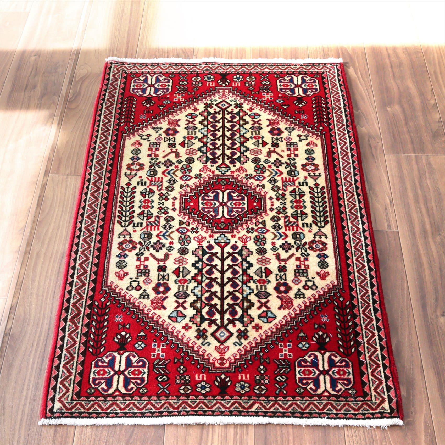 トライバルラグ・部族絨毯　イラン南部ヤラメ101×63cm 六角メダリオン