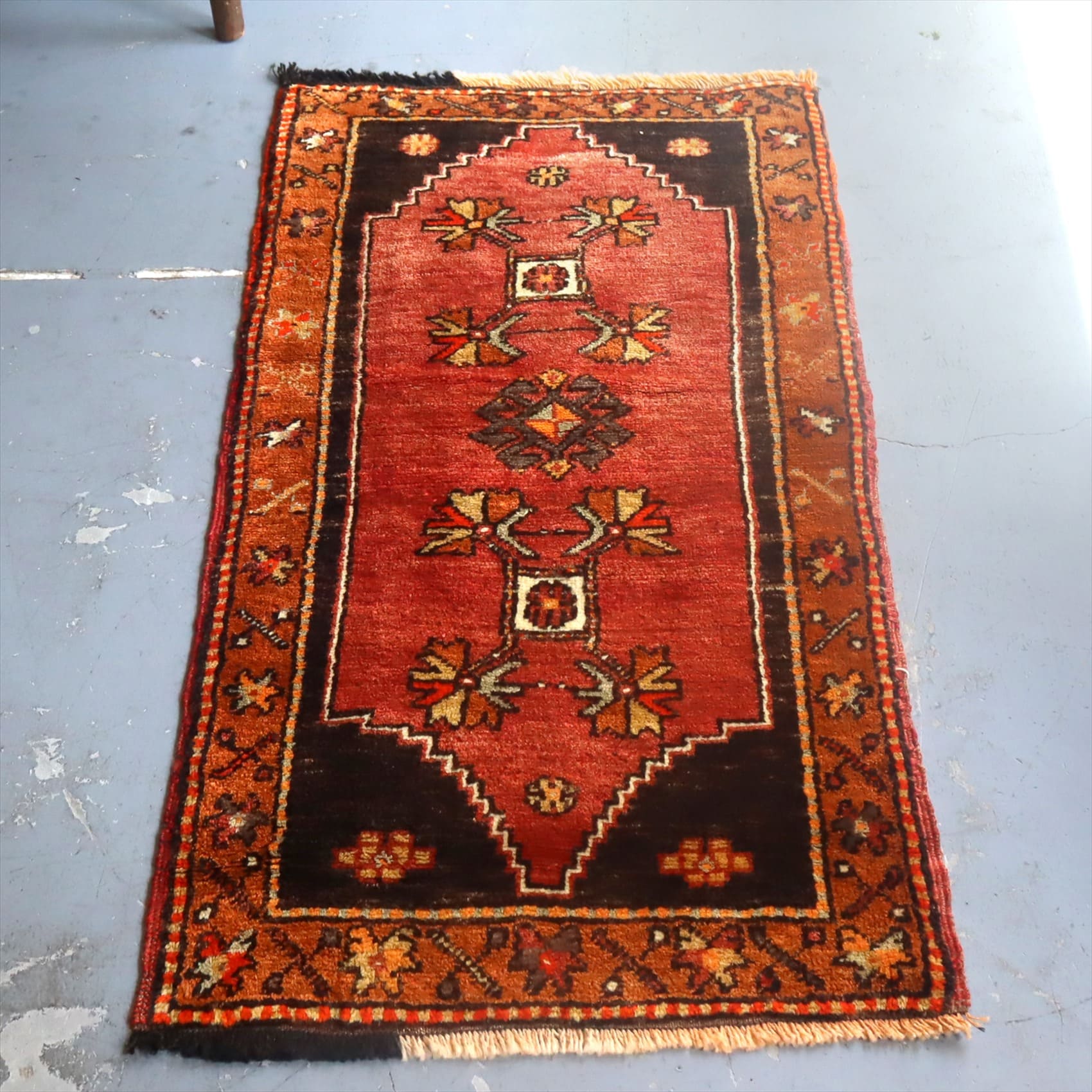 オールドカーペット　トルコ絨毯/ヤストゥク102×55cm シワス