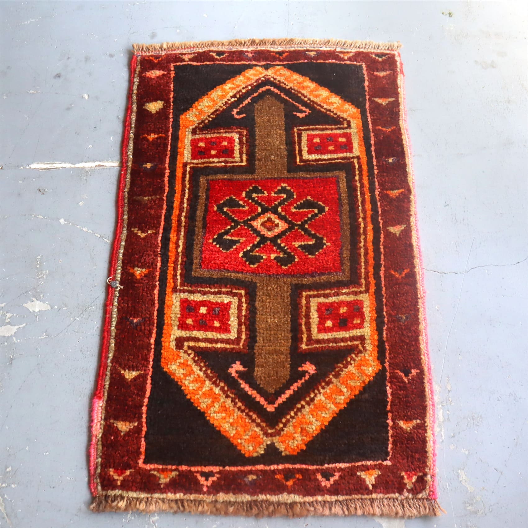 オールドカーペット　トルコ絨毯/ヤストゥク86×50cm カルス