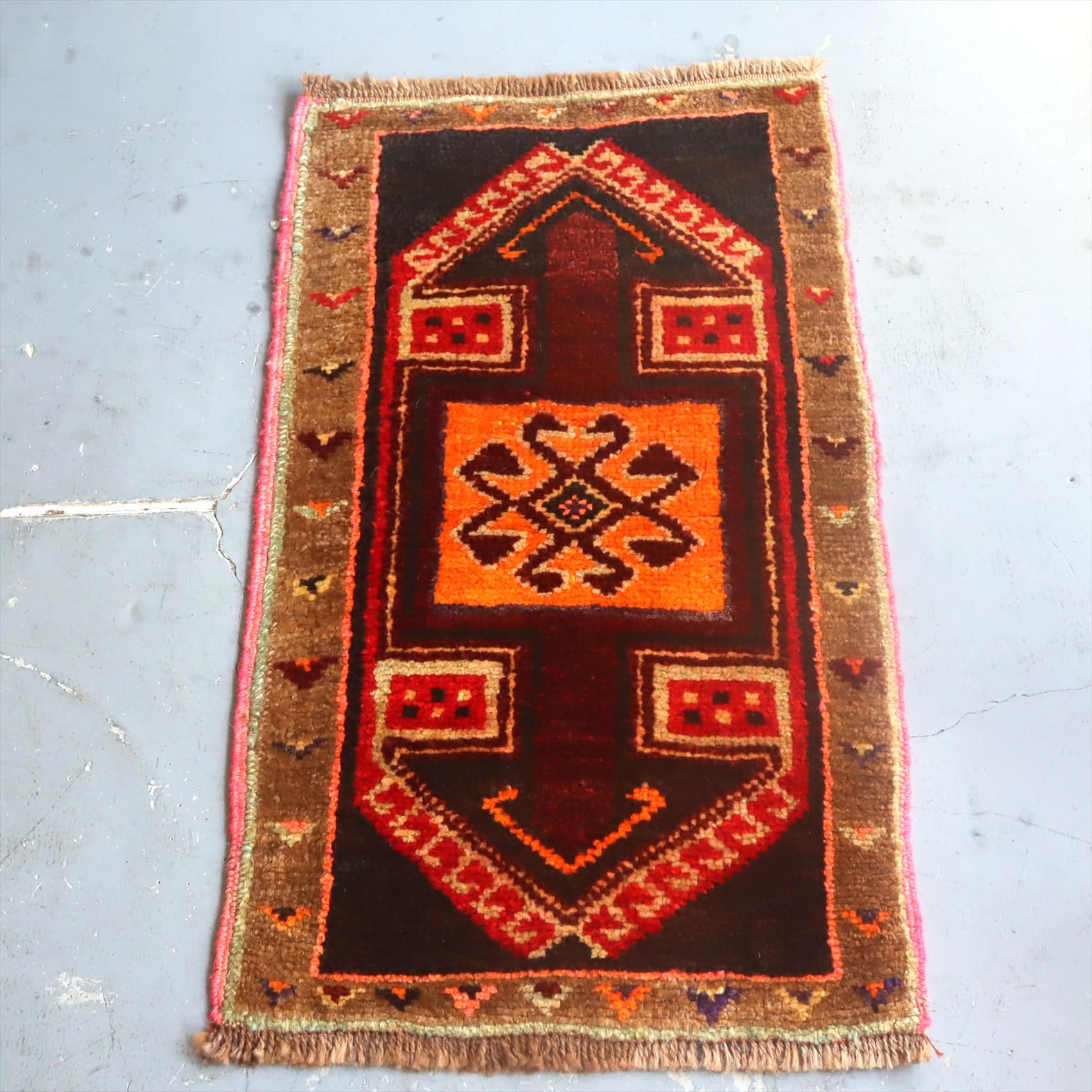 オールドカーペット　トルコ絨毯/ヤストゥク86×51cm カルス