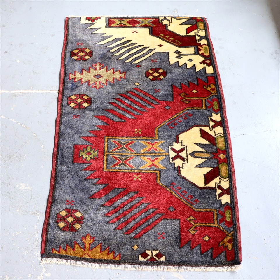 トルコ絨毯　デザインサンプル106×58cm アクサライ