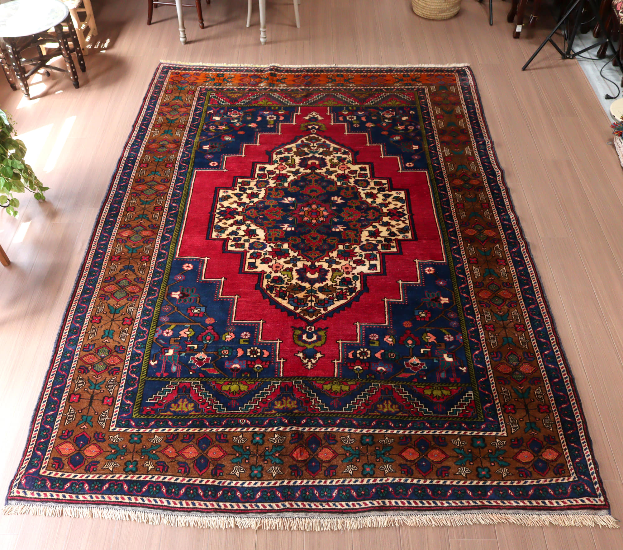 トライバルラグ トルコ手織り絨毯288×198cm コンヤ タシュプナル 大型