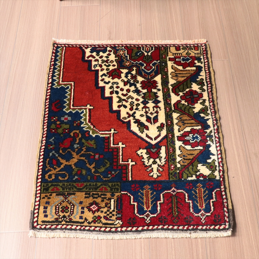 デザインサンプル手織り絨毯 小さなサイズ72×56cm コンヤ カラプナル