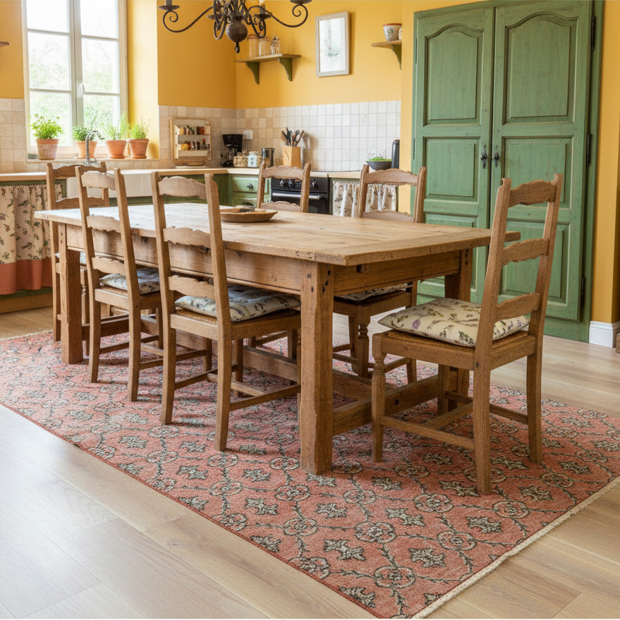 オーバーダイド ヴィンテージラグ ピンク237×147cm トルコ手織り絨毯 アップサイクル