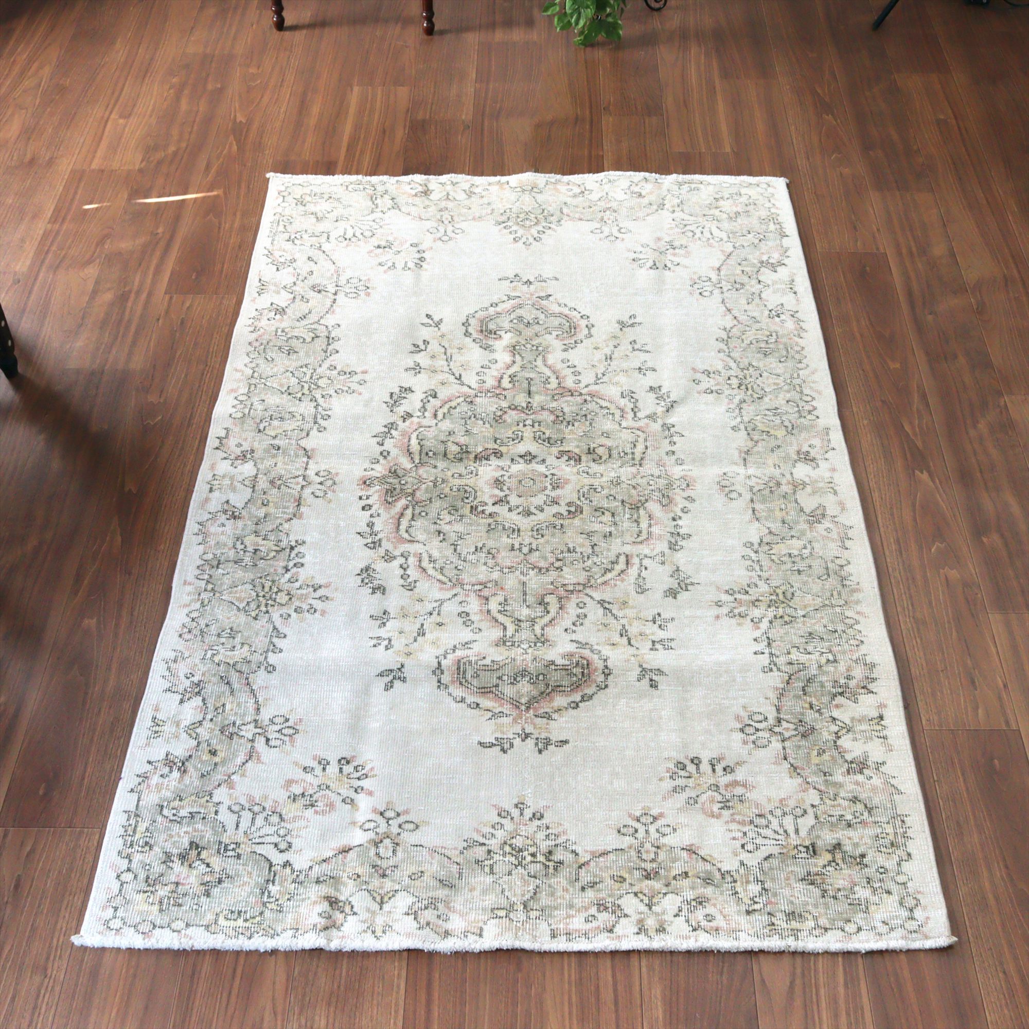 オールドラグ ヴィンテージウォッシュ186×118cm ウスパルタ トルコ手織り絨毯