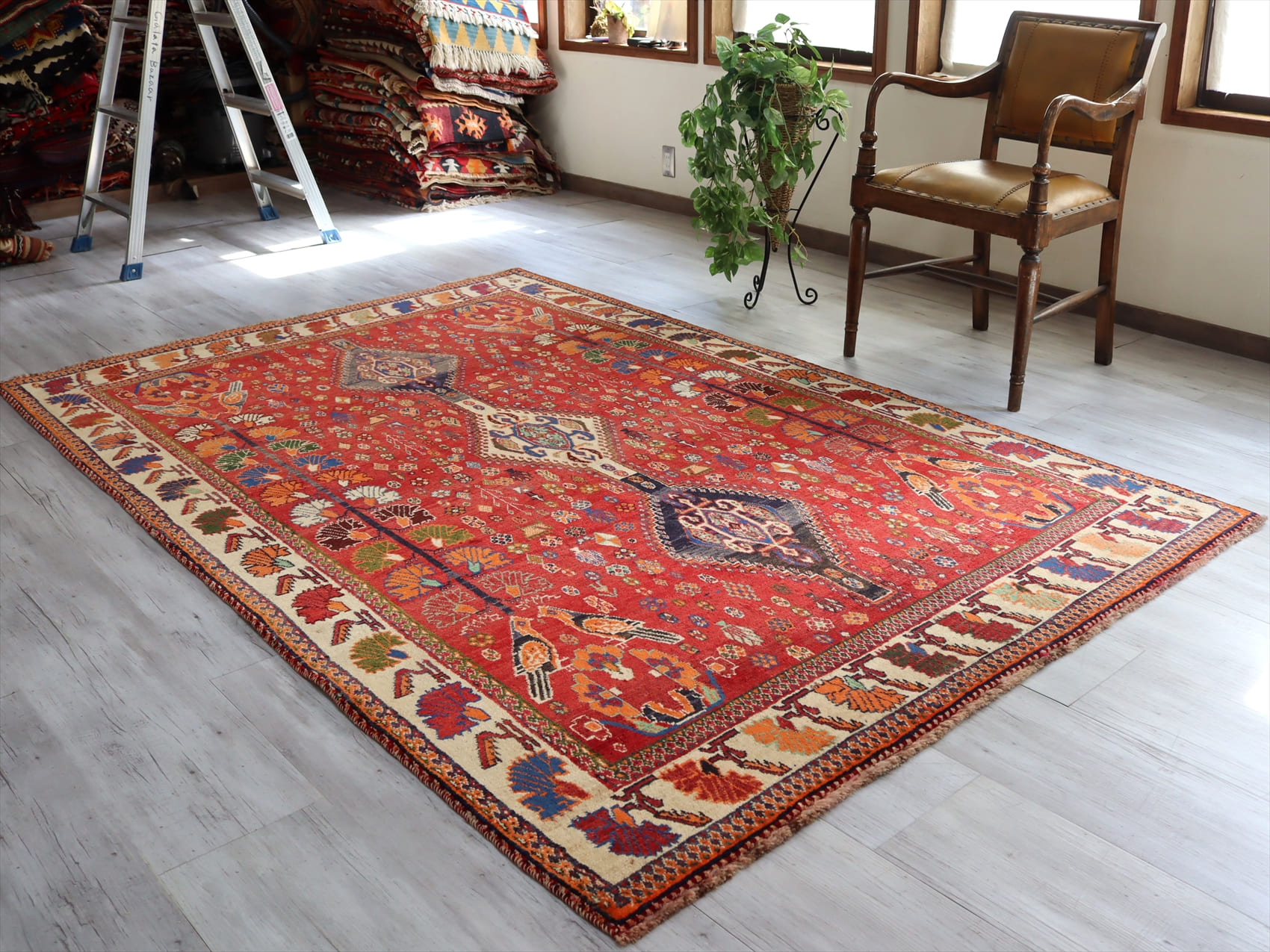 オールドギャッベ トライバルラグ Old Tribal rug, Shiraz, 247×164cm