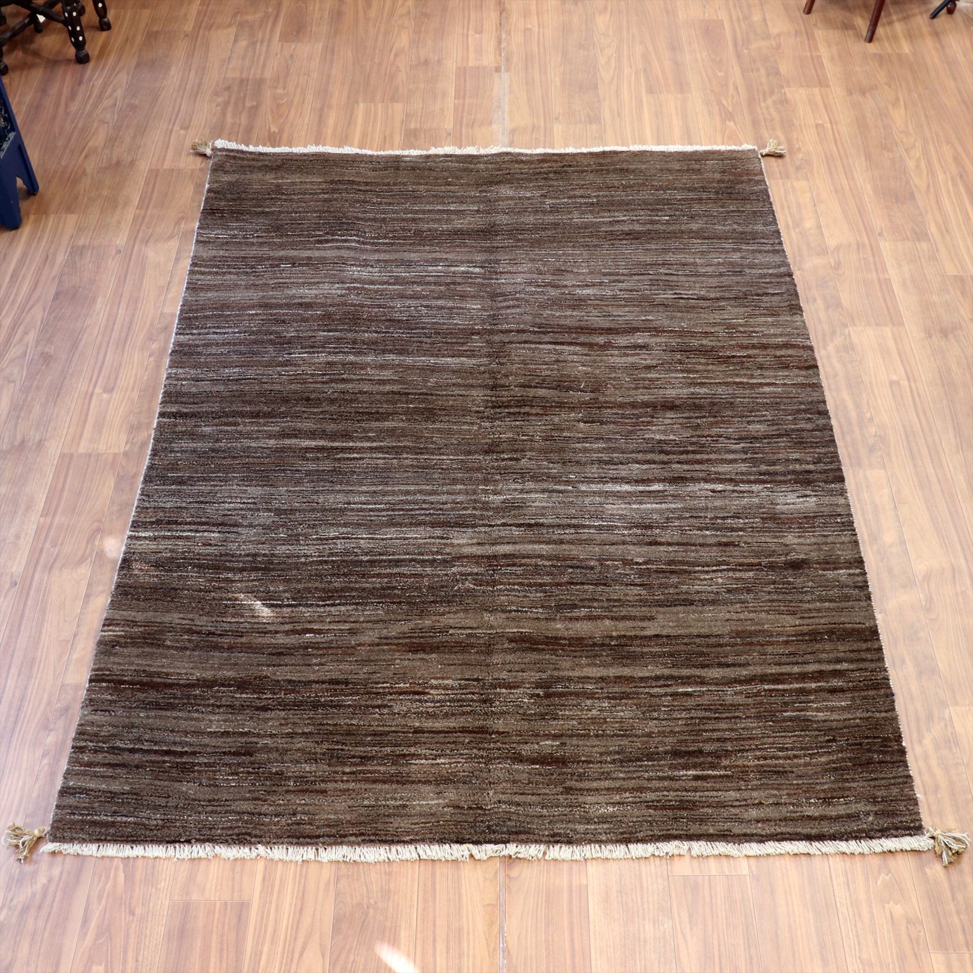 ギャッベ　Ｇａｂｂｅｈ ダークブラウン 240x167cm グラデーション　無地　シンプル　モノトーン　手織り　イラン